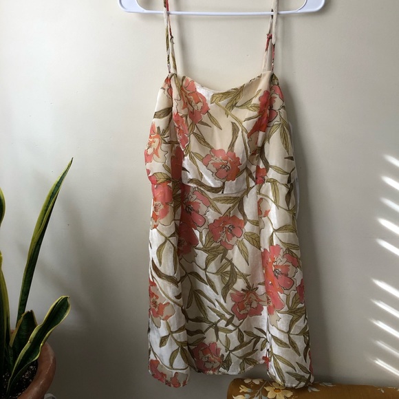 Daylight Dance Cream Floral Print Velvet Mini Dress - Picture 10 of 10